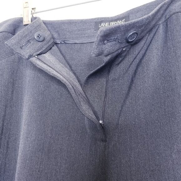 Lane Bryant Gray Houston Trouser Wide Leg Dress Pants Slacks Womens Size 24 Tall - Picture 6 of 9